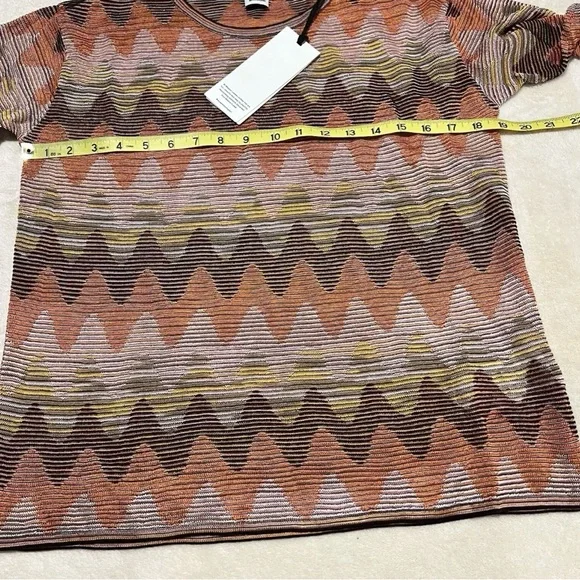 M missoni zig zag long sleeves knit top size M